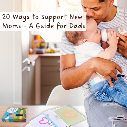 Postpartum Gift For New Dads - Mom Support Cards & Key Chain