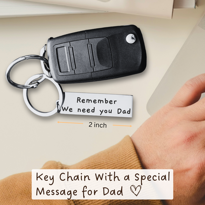 Postpartum Gift For New Dads - Mom Support Cards & Key Chain